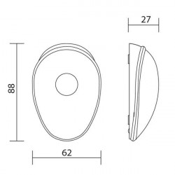 Dimensions de la photocellule d'extérieur Roger Technology R90/F2ES