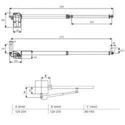 Schéma technique moteur Beninca BILL50M