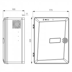 Dimensions du coffret RSX1203C