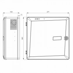 Dimensions du coffret RSX2402.5C