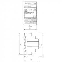 Dimensions de l'alimentation sur rail PSDX2402.5HE