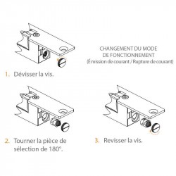 Changement de mode pour la gâche électrique Izyx ESU900