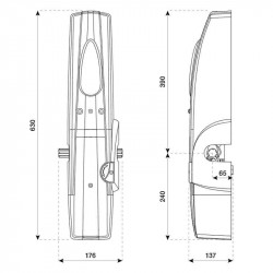 Schéma technique du moteur Beninca ZED.SC