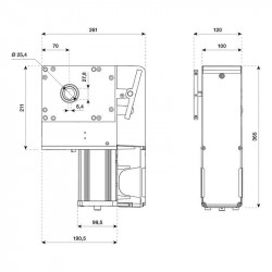 Schéma technique du moteur Beninca VN.S20 ESW