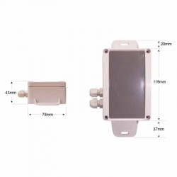 Dimensions du récepteur du kit sans fil Aerf KIT WIRELESSBAND 2R