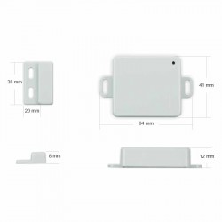 Dimensions du contact de porte sans fil Aerf TX WIRELESSBAND 3.0