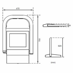 Dimensions  de l'arceau de parking Cardin PARKSUN