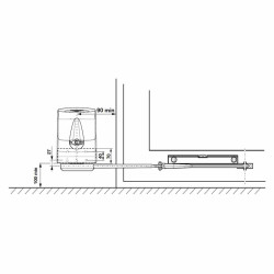 Dimensions du motoréducteur Cardin BLGRIFFE24