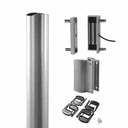 Set de deux ventouses électromagnétiques, avec profil en aluminium Locinox P00010731-SILV