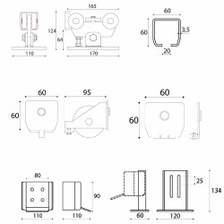Dimensions des composants du kit 921.3M