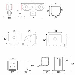 Dimensions des composants du kit 928.3M