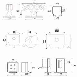 Dimensions des composants du kit 928.6M