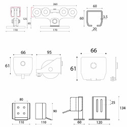 Dimensions des composants du kit 929.6M