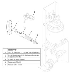 Kit de déverrouillage externe rallongé avec clé Roger Technology RL653