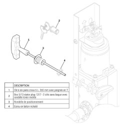 Kit de déverrouillage externe avec clé à code variable Roger Technology RL656