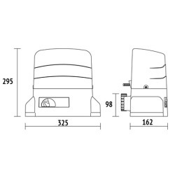 Dimensions du motoréducteur Roger Technology R30/803