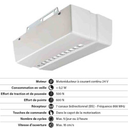 Motoréducteur pour porte de garage Tubauto PROCOM ACCU 4