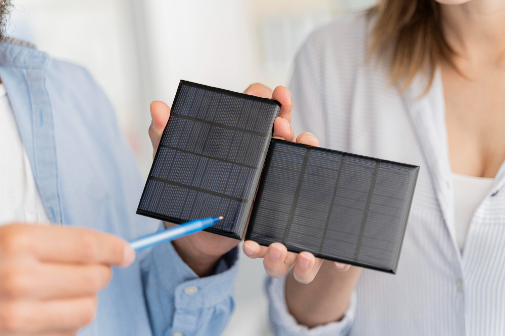 Tests sur capteur panneau solaire photovoltaïque portail électrique