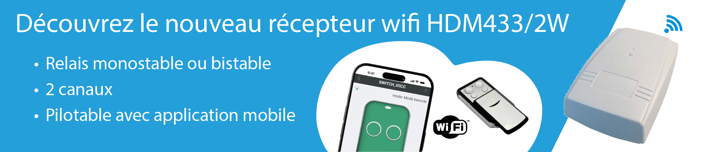 Nouveau récepteur Wifi HDM433/2W
